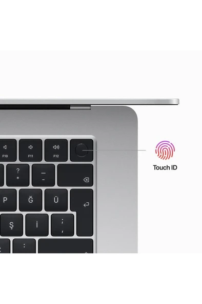 15-inch MacBook Air: Apple M2 chip with 8-core CPU and 10-core GPU, 512GB - Silver - Resim 9