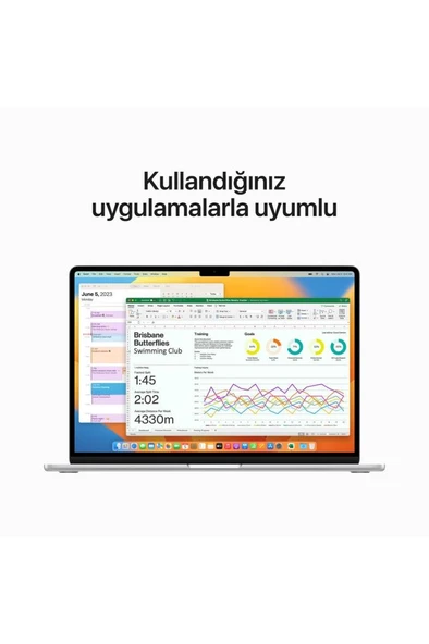 15-inch MacBook Air: Apple M2 chip with 8-core CPU and 10-core GPU, 512GB - Silver - Resim 7