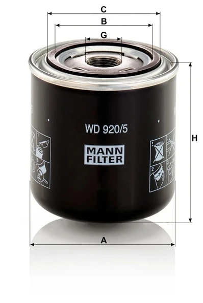 WD 920/5 - Hidrolik -  MANN FILTER - Resim 2