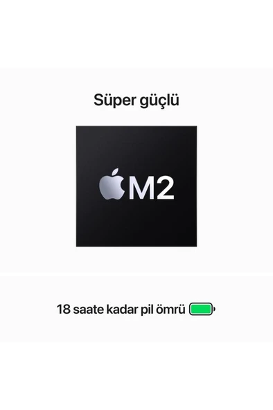 15-inch MacBook Air: Apple M2 chip with 8-core CPU and 10-core GPU, 512GB - Silver - Resim 3