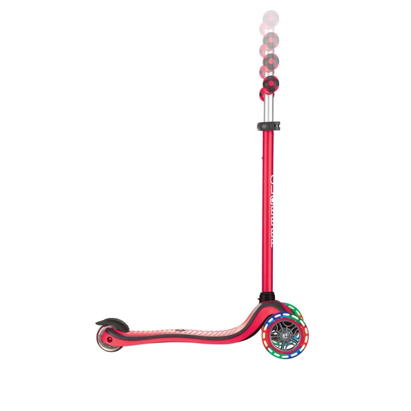Globber Primo Plus Işıklı Scooter - Kırmızı - 5
