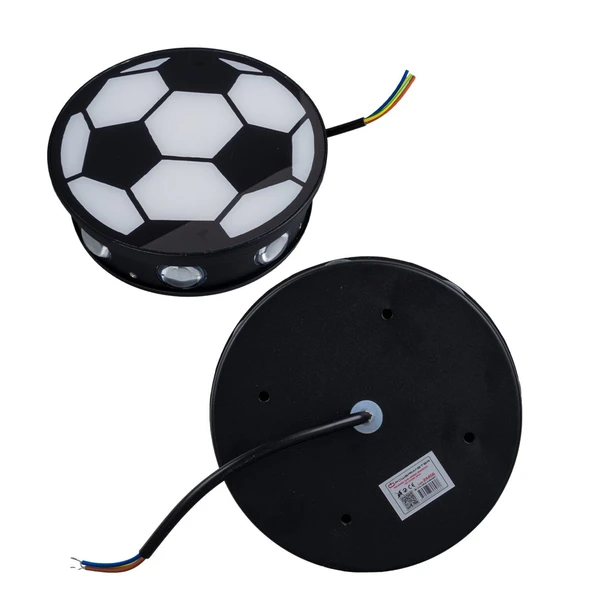 PowerMaster PM-24456 Gün Işığı - Kırmızı Futbol Topu Dekoratif LED Duvar Aplik - Resim 2