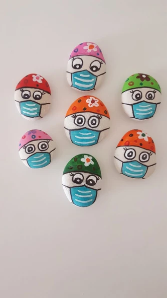 Magnet Çeşitli Yüzler Mıknatıslı 10 Adet - Resim 3