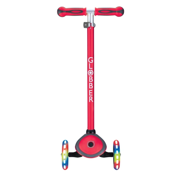 Globber Primo Plus Işıklı Scooter - Kırmızı - 6
