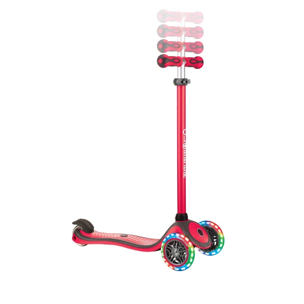 Globber Primo Plus Işıklı Scooter - Kırmızı - 4