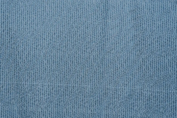 ÇİZGİLİ MAVİ RENK TEK KANAT Hazır dikilmiş Pileli Fon Perde 75*260 cm - Resim 2