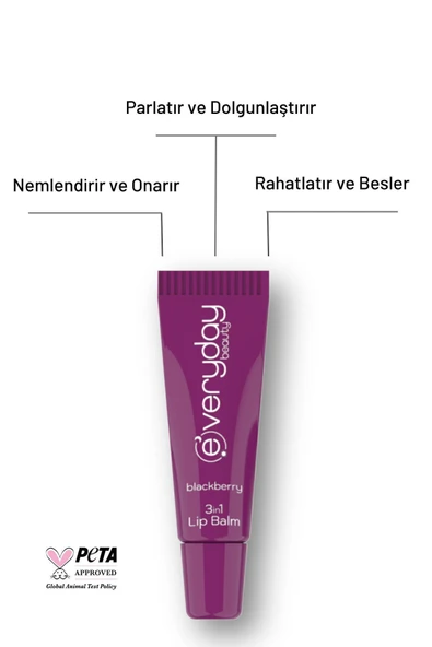 Everyday Beauty Blackberry 3 in 1 The Lip Balm*24 - Resim 4
