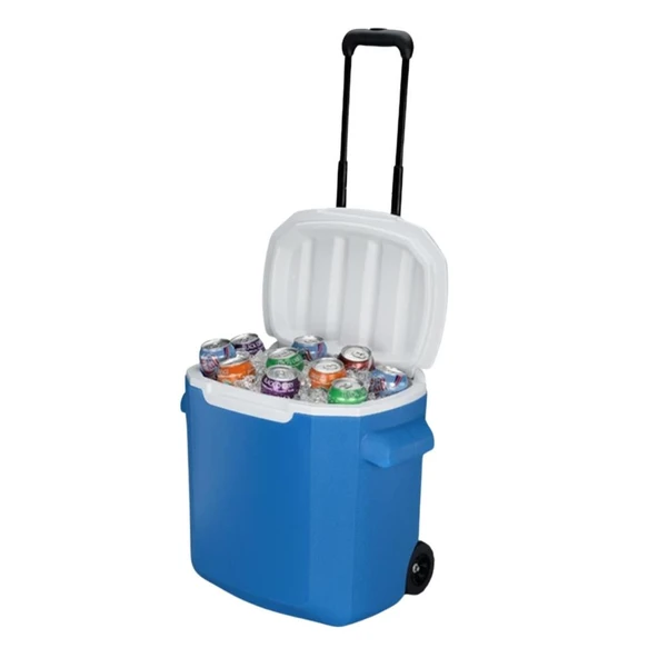 Soğutucu Buzluk - Coleman - Performance 28 QT Tekerlekli - 26 lt - Mavi/Beyaz - Resim 3