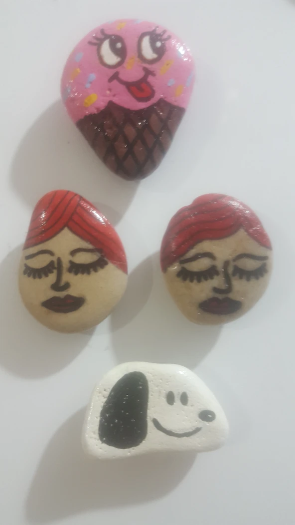 Magnet Çeşitli Yüzler Mıknatıslı 10 Adet - Resim 4