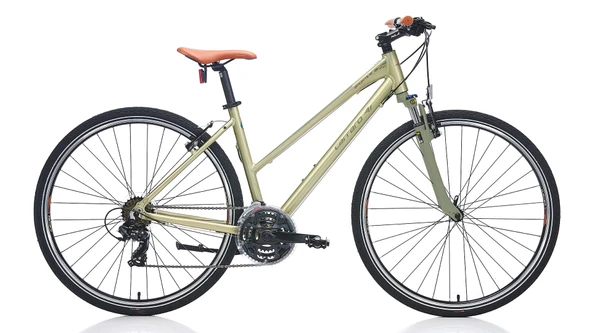 Carraro Sportive 222 V Fren 21 Vites 28 Jant Şehir Bisikleti Lime Yeşil Kahve 46 Kadro