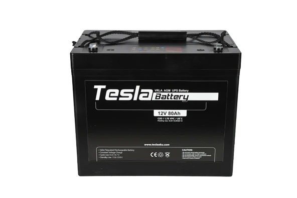 TESLA 12V 80AH AGM KURU TİP UPS AKÜ (YENİ ÜRETİM)