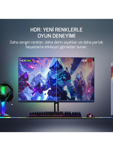 Gamepower Bull T20 Flat Fast IPS 180Hz 0.5ms Fhd Gaming Monitör (Sıfır Ölü Piksel Garantili) - 4