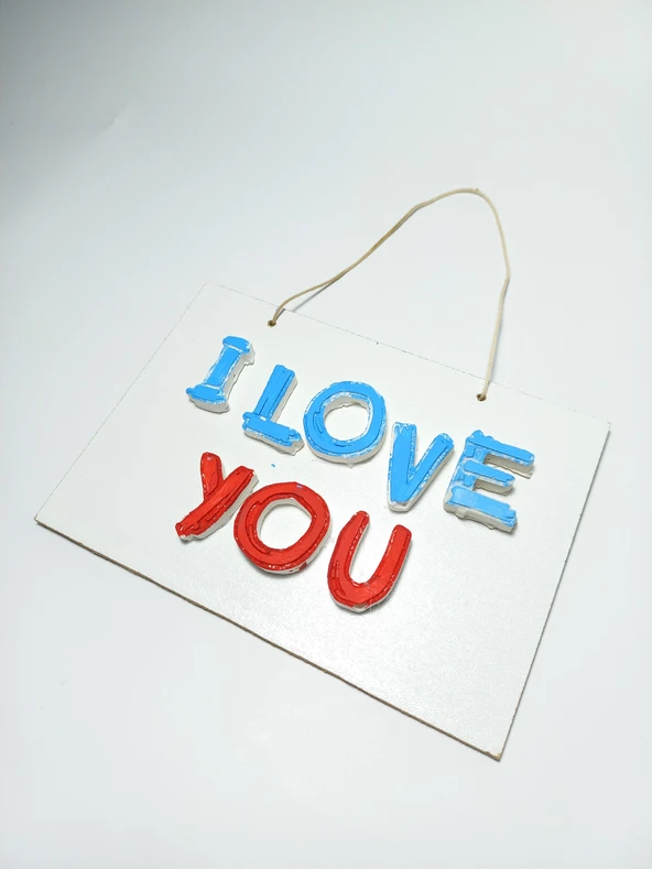 Love Yazılı Askılı Araba ve duvar süsü aksesuar - Resim 2