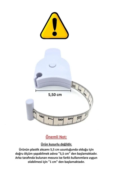 Baş Ve Vücut, Kafa Çevresi Ölçüm Aleti Bel Ölçme Metresi Mezura Terzi Ölçü Metresi Ergonomik - 6