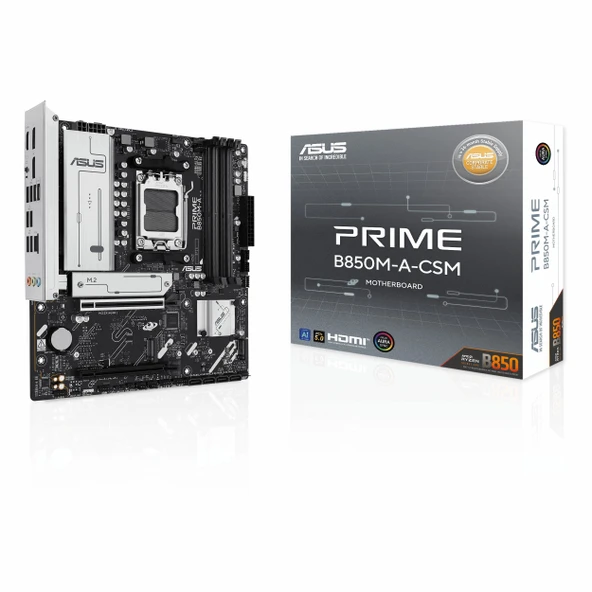Asus Prime B850M-A-CSM DDR5 (8000MHz)OC M.2 HDMI/DP PCIe 5.0 AM5 mATX Anakart ürün görseli 1