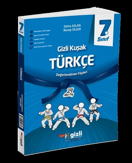 Gizli Yayınları 7. Sınıf Türkçe Değerlendirme Föyleri Gizli Kuşak Serisi ürün görseli 1