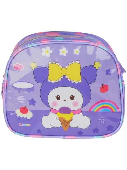 Relaxion Kabartmalı Kuromi Figürlü Pullu 3'Lü İlkokul Çantası Beslenme Kalemlik Seti 1370 - 4