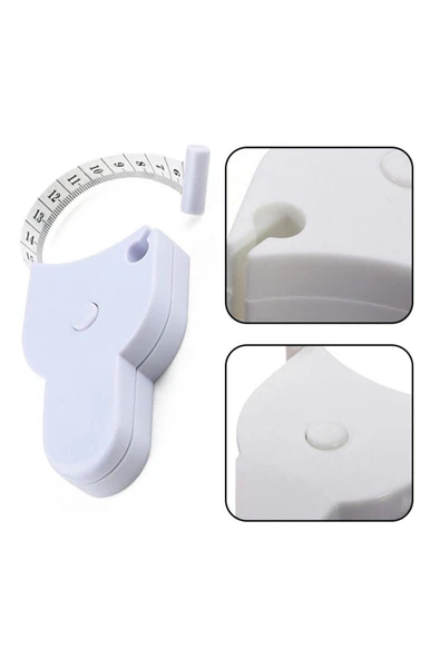 Baş Ve Vücut, Kafa Çevresi Ölçüm Aleti Bel Ölçme Metresi Mezura Terzi Ölçü Metresi Ergonomik - 4