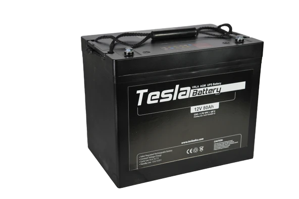 TESLA 12V 80AH AGM KURU TİP UPS AKÜ (YENİ ÜRETİM) - 2