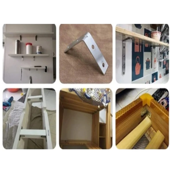 Mobilya, Dolap Yatak Duvara Sabitleme Bağlantı Aparatı L Demiri Gönye 1,5cmX2,5 cmX2,5cm(20 ADET) - Resim 5
