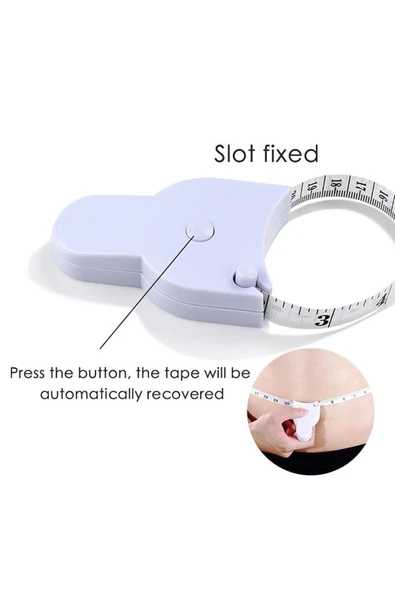 Baş Ve Vücut, Kafa Çevresi Ölçüm Aleti Bel Ölçme Metresi Mezura Terzi Ölçü Metresi Ergonomik - 8