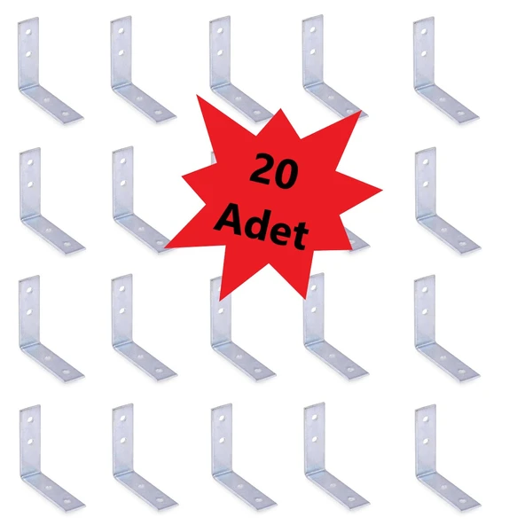 Mobilya, Dolap Yatak Duvara Sabitleme Bağlantı Aparatı L Demiri Gönye 1,5cmX3,5 cmX3,5cm(20 ADET) - Resim 4