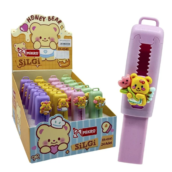 Mikro Honey Bear Sürgülü Silgi (ER-4540) 1 Adet - 3
