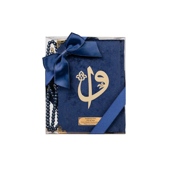 Tesbih + Yasin Hediye Seti (Çanta Boy, ElifVav, Raşel, Lacivert) ürün görseli 1