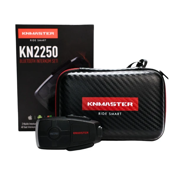 Knmaster KN2250 Motosiklet Kask İnterkom Bluetooth Intercom Kulaklık Seti - 1