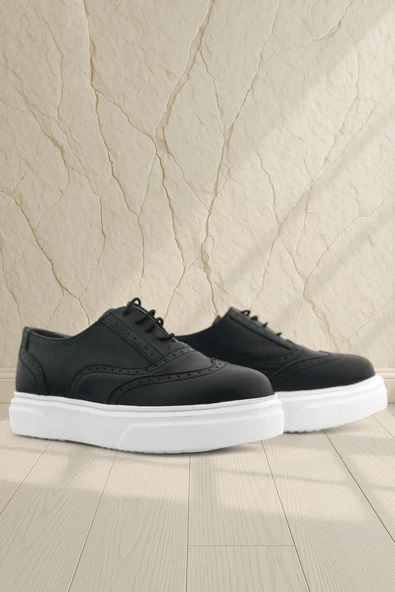 Rakerplus Hakiki Deri Siyah Hafif Taban Çocuk Oxford Klasik Ayakkabı ürün görseli