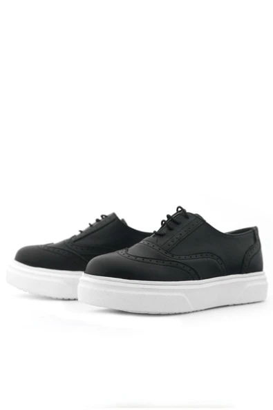 Rakerplus Hakiki Deri Siyah Hafif Taban Çocuk Oxford Klasik Ayakkabı - Resim 6