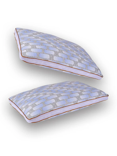 2 Adet moda klimalı yastık ,pamuk viskon kumaşlı çift biyeli yıkanabilir kılıflı 50*70 cm 1250 gr - 1