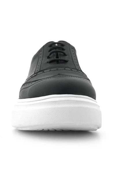 Rakerplus Hakiki Deri Siyah Hafif Taban Çocuk Oxford Klasik Ayakkabı - Resim 4