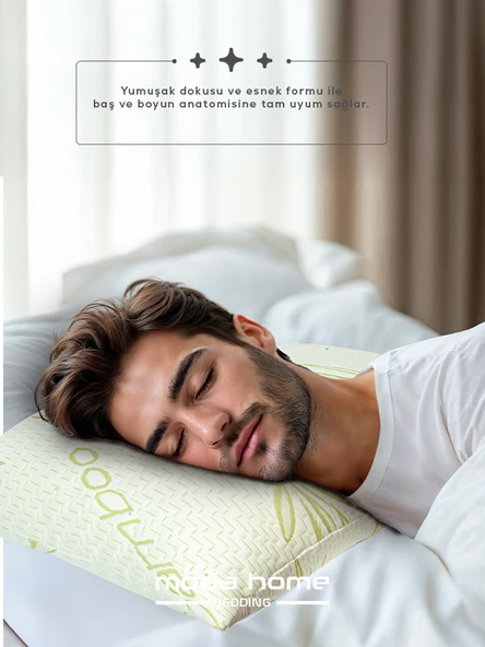 2 Adet bambu kumaşlı yastık ,fermuarlı yıkanabilir kılıflı Antialerjik 1.kalite boncuk silikonlu 50x70 cm 1000 gr - 5