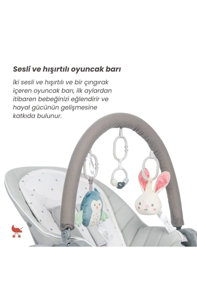 Merkür Bebe Defne Mama Sandalyesi/gri - Resim 6