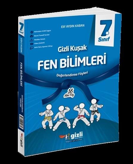 Gizli Yayınları 7. Sınıf Fen Bilimleri Değerlendirme Föyleri Gizli Kuşak Serisi ürün görseli