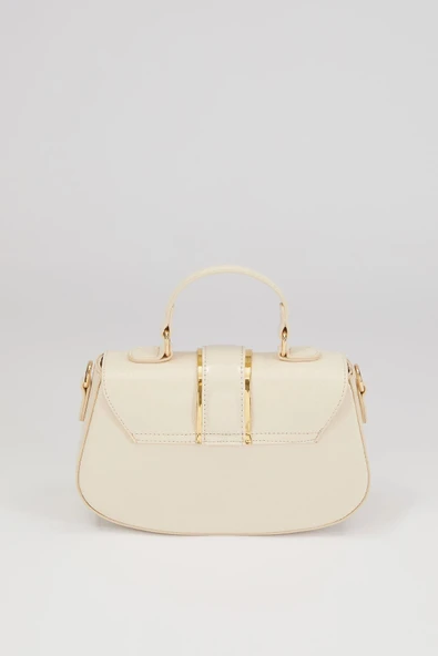 Levidor Krem Kadın El ve Omuz Çantası 930214 - Resim 4