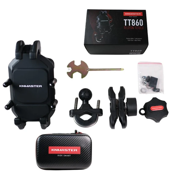 Knmaster TT-860 Titreşim Engelleyicili Tüm Motosikletlere Uyumlu Telefon Tutucu - 4