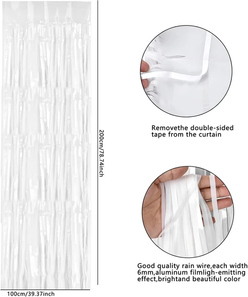 Soft Beyaz Renk Duvar ve Kapı Perdesi İthal 100x200 cm - 2