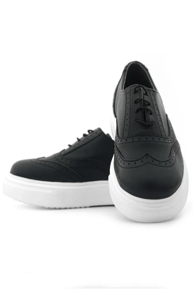 Rakerplus Hakiki Deri Siyah Hafif Taban Çocuk Oxford Klasik Ayakkabı - Resim 9