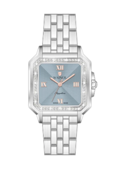 Wainer Wa.18080-a Swiss Made Quartz Çelik Gri Mavi Kadran 29 Mm Kadın Kol Saati Gri ürün görseli 1