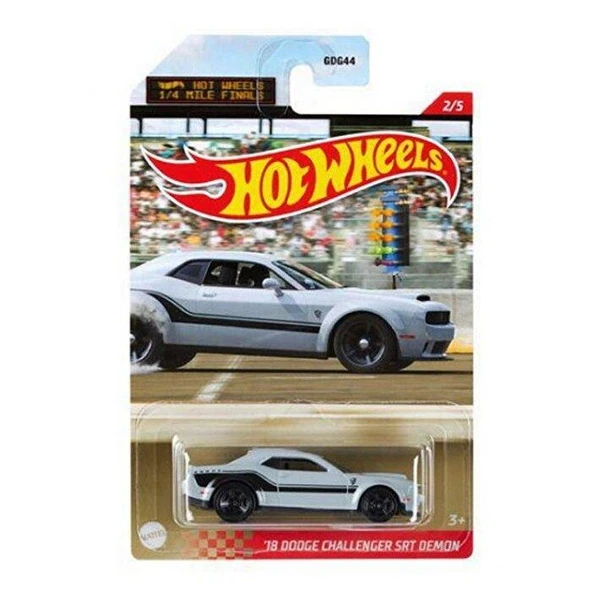 Hot Wheels 1/4 Mile Kings Kısa Mesafe Yarış Arabaları 18 Dodge Challenger SRT Demon GYN21 GRP29 ürün görseli