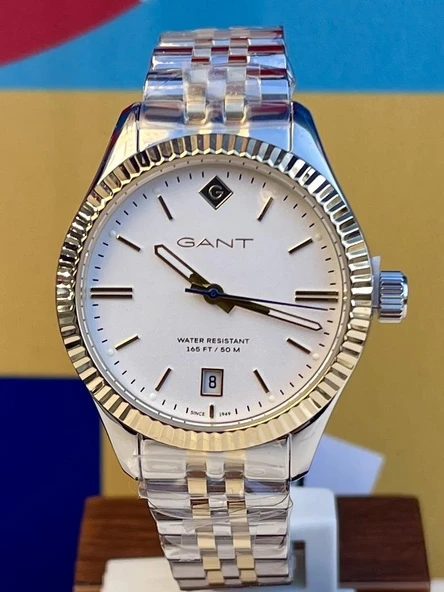 G136009 Gant Orjinal Seri Numaralı Beyaz Kadranlı Çelik Kadın Kol Saati