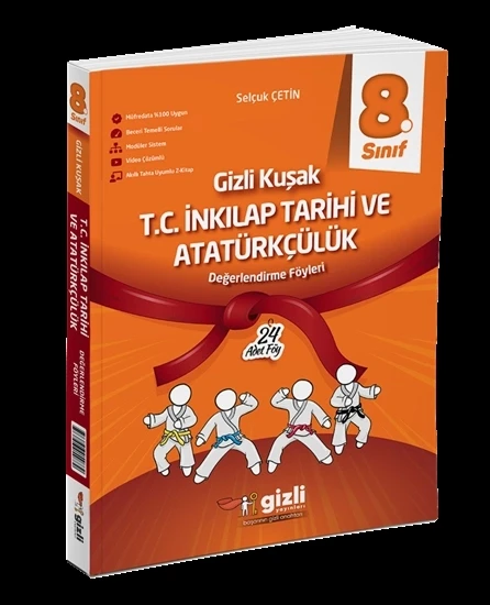 Gizli Yayınları 8. Sınıf T.C. İnkılap Tarihi ve Atatürkçülük Değerlendirme Föyleri Gizli Kuşak Serisi