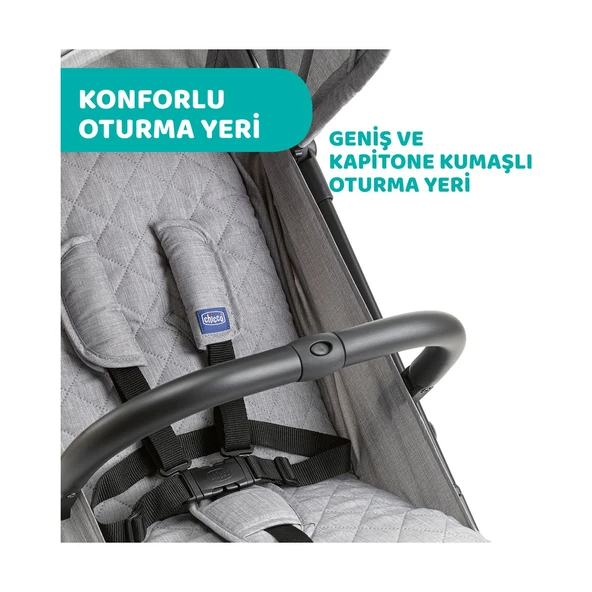 Trolley Me Bebek Arabası Ligth Grey - Resim 7