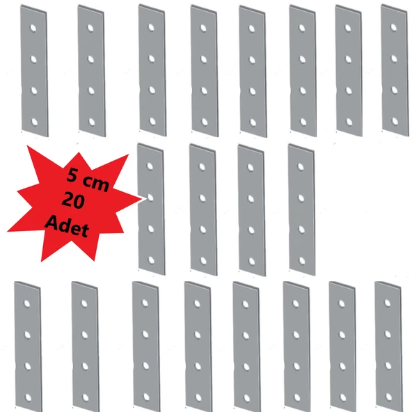 Mobilya, Dolap Yatak Duvara Sabitleme Bağlantı Aparatı Demiri Düz Gönye 1,5cm X 5 cm (20 ADET) - 3