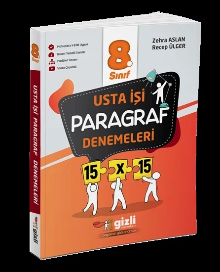 Gizli Yayınları 8. Sınıf Usta İşi Paragraf Denemeleri ürün görseli