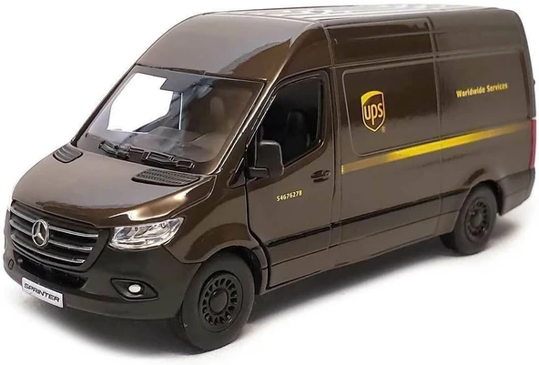 Kinsmart Mercedes-benz Sprinter Ups Sürümü Teslimat Van 1:48 Ölçekli ürün görseli
