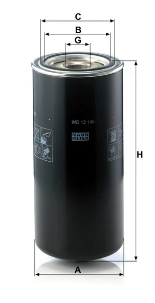 WD 13 145 - Yağ filtresi -  MANN FILTER - Resim 2