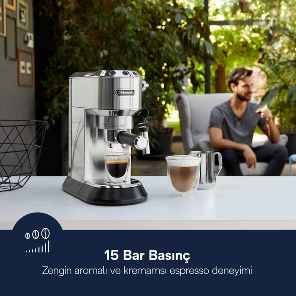 Delonghi Dedica EC685.M Gri Espresso Makinesi - 9